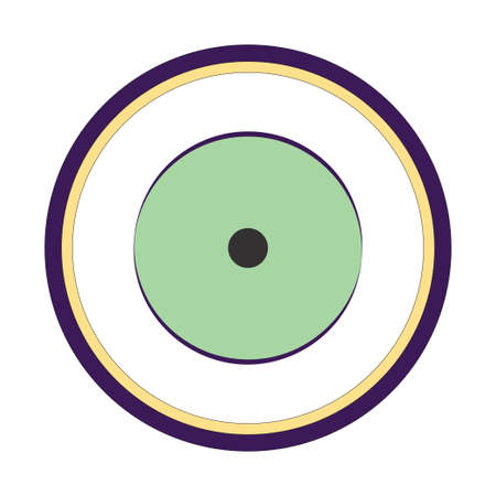 evil eye vector - mint and purple colorsのイラスト素材