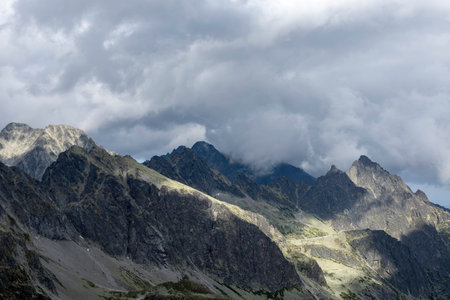 Mountains in the clouds. Tatra National Park, Poland.の写真素材