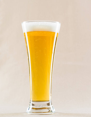 glass of light beerの写真素材