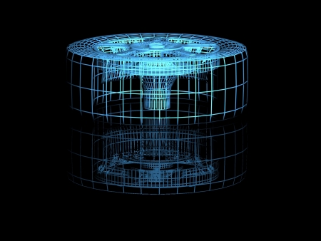 abstract wheel on black backgroundの写真素材