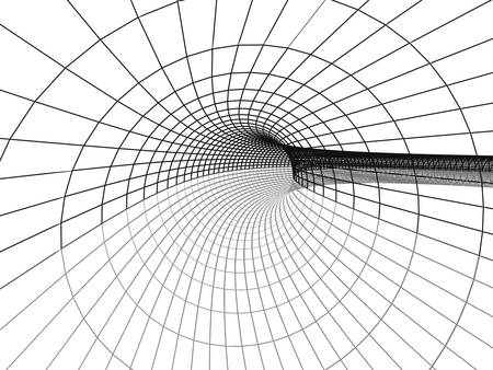 Abstract architectural 3D construction. Concept - modern architecture and designing.の写真素材