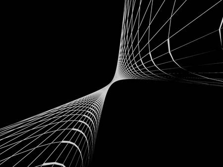 Abstract architectural 3D construction. Concept - modern architecture and designing.の写真素材