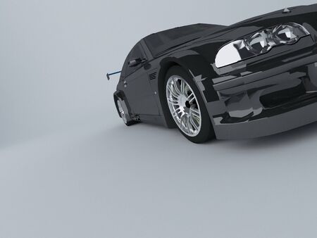 Sportcar isolated on gray backgroundの写真素材