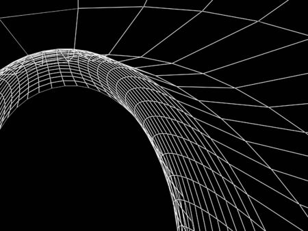 Abstract architectural 3D construction. Concept - modern architecture and designing.