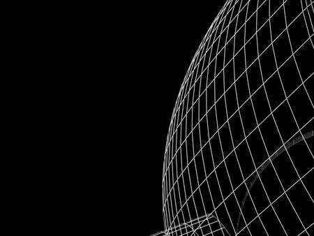 Abstract architectural 3D construction. Concept - modern architecture and designing.の写真素材