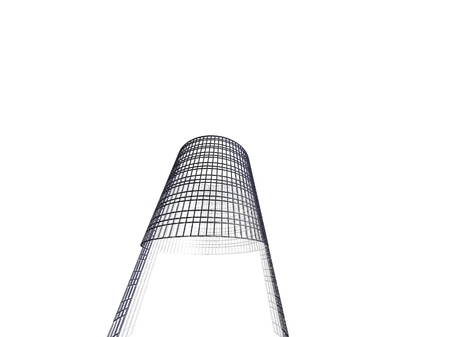 Abstract architectural 3D construction. Concept - modern architecture and designing.