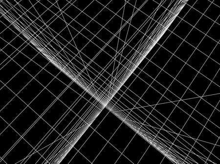 Abstract architectural 3D construction. Concept - modern architecture and designing.の写真素材