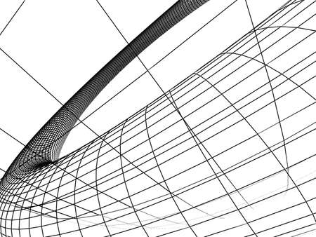 Abstract architectural 3D construction. Concept - modern architecture and designing.