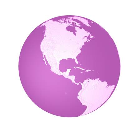 Globe on white backgroundの写真素材