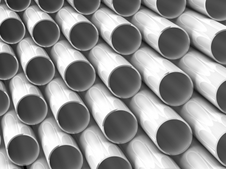 high technology background - aluminum tubesの写真素材