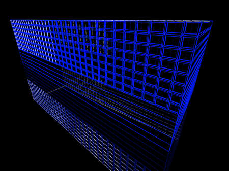 Abstract architectural 3D construction. Concept - modern architecture and designing.