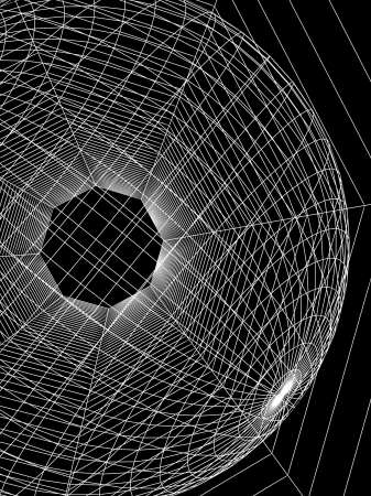 Abstract architectural 3D construction. Concept - modern architecture and designing.の写真素材
