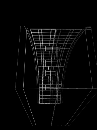 Abstract architectural 3D construction. Concept - modern architecture and designing.