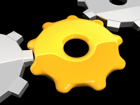 Gears 3d render. Concept - best modern technology.の写真素材