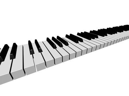 3D piano keyboardの写真素材