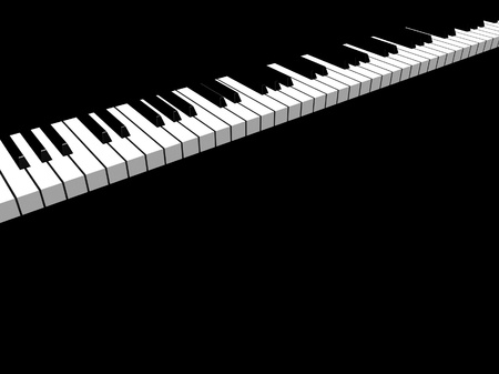3D piano keyboardの写真素材