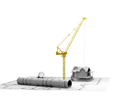 3D plan drawingの写真素材