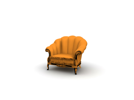 vintage red easy chairの写真素材