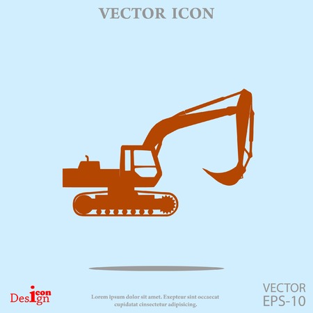 excavator vector iconのイラスト素材