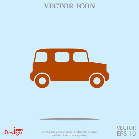 vintage car vector iconのイラスト素材