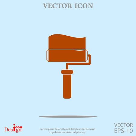 paint roller vector iconのイラスト素材