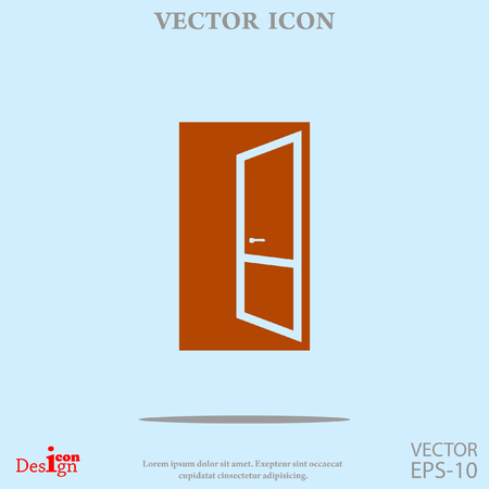 open door vector iconのイラスト素材