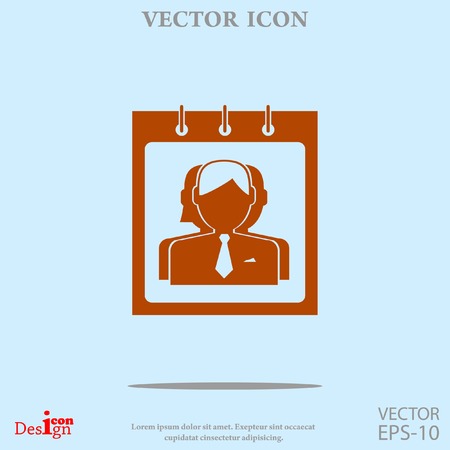 contacts book vector iconのイラスト素材