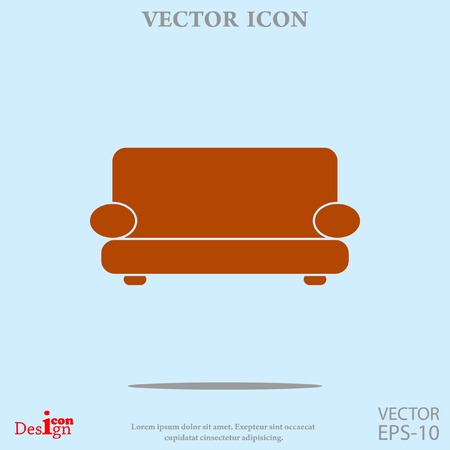 sofa vector iconのイラスト素材