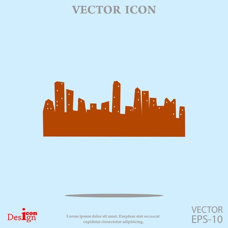 city vector iconのイラスト素材
