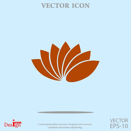 lotus vector iconのイラスト素材