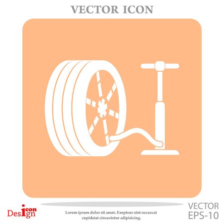 pump and tire vector iconのイラスト素材