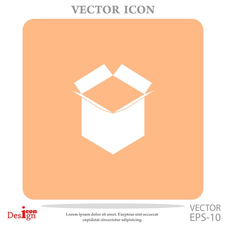 open box vector iconのイラスト素材