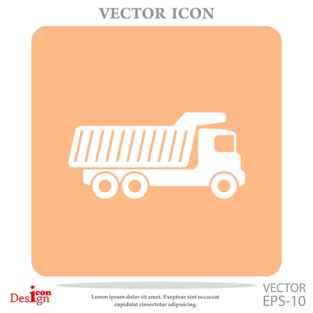 dump truck vector iconのイラスト素材
