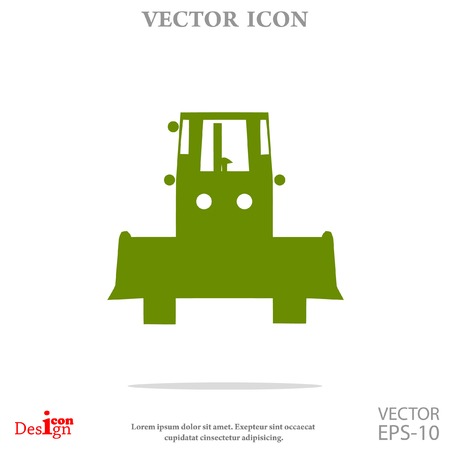 bulldozer vector iconのイラスト素材