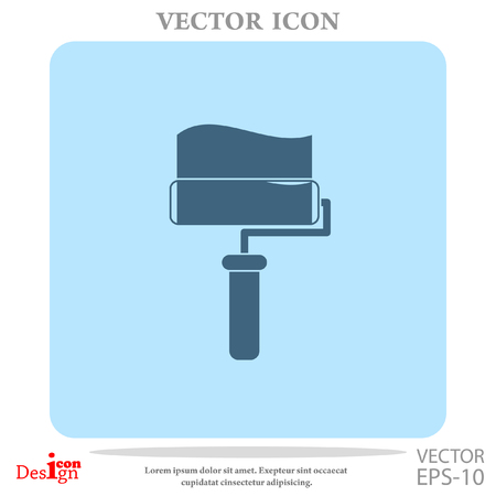 paint roller vector icon