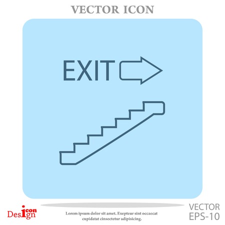 exit vector iconのイラスト素材