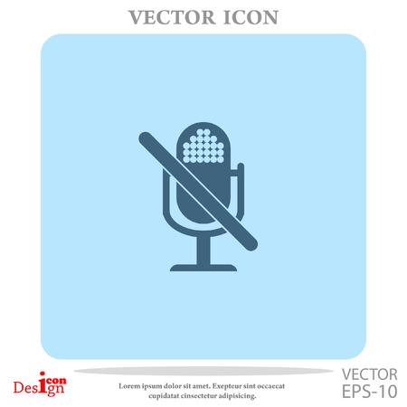 turn off microphone vector iconのイラスト素材