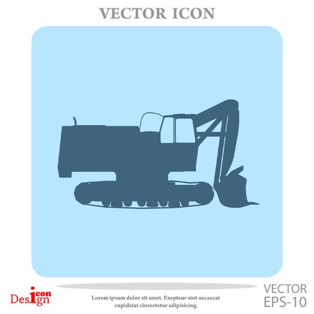 excavator vector iconのイラスト素材