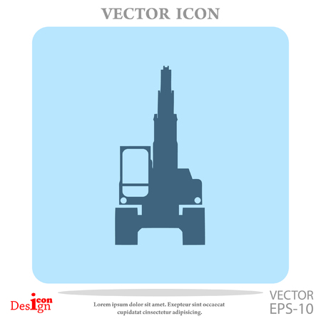 excavator vector iconのイラスト素材