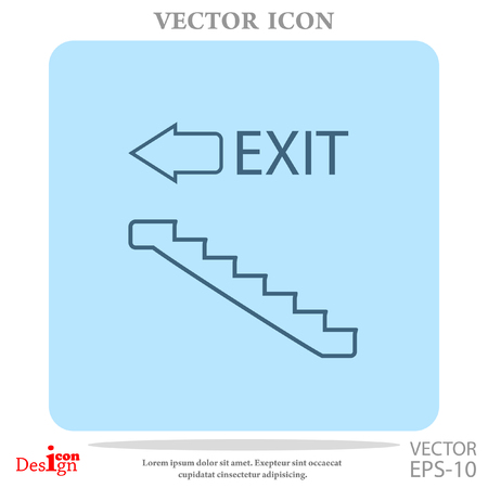 exit vector iconのイラスト素材