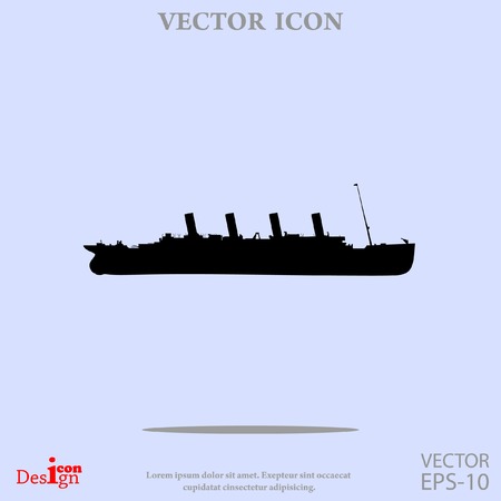 ship vector iconのイラスト素材