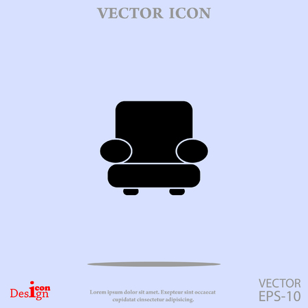 easy chair vector iconのイラスト素材
