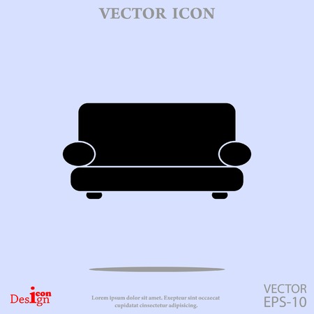 sofa vector iconのイラスト素材