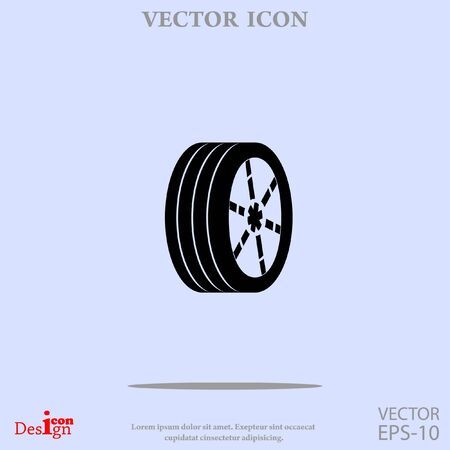 wheel vector iconのイラスト素材