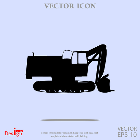 excavator vector iconのイラスト素材