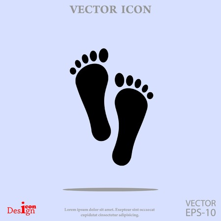 foot vector iconのイラスト素材