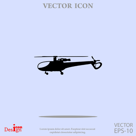 helicopter vector iconのイラスト素材