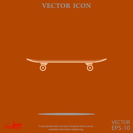 skateboard vector iconのイラスト素材