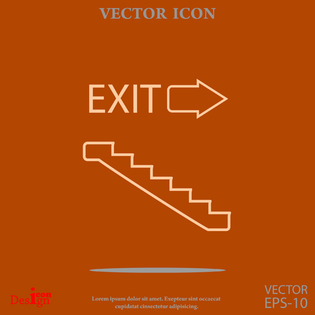 exit vector iconのイラスト素材
