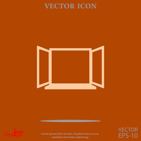 open window vector iconのイラスト素材